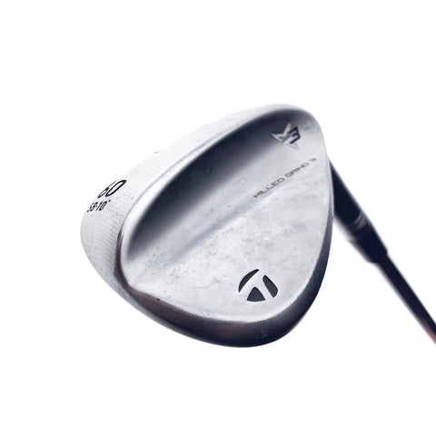 Used TaylorMade Milled Grind 3 Lob Wedge / 60.0 Degrees / Stiff Flex