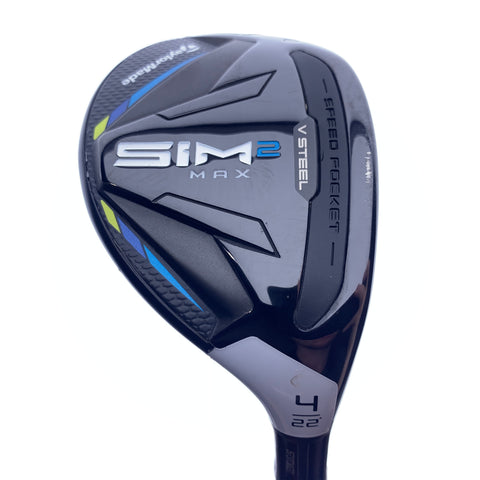 Used TaylorMade Sim2 Max Rescue 4 Hybrid / 22.0 Degrees / Regular Flex