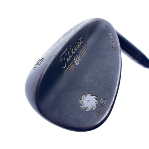 Used Titleist Vokey SM5 Raw Black Lob Wedge / 60.0 Degrees / Wedge Flex