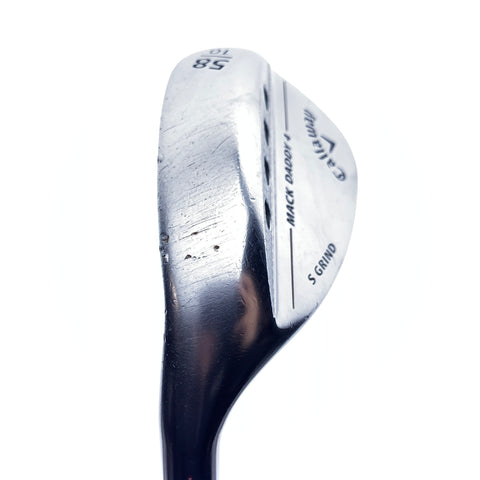 Used Callaway Mack Daddy 4 Chrome Lob Wedge / 58.0 Degrees / Stiff Flex / L-H