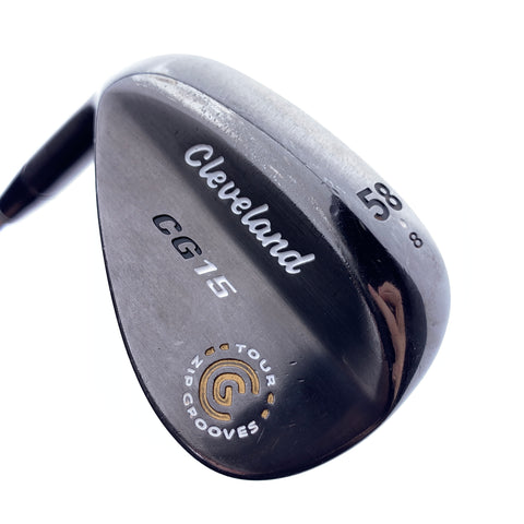 Used Cleveland CG15 Black Pearl Lob Wedge / 58.0 Degrees / Wedge Flex / Left-Ha