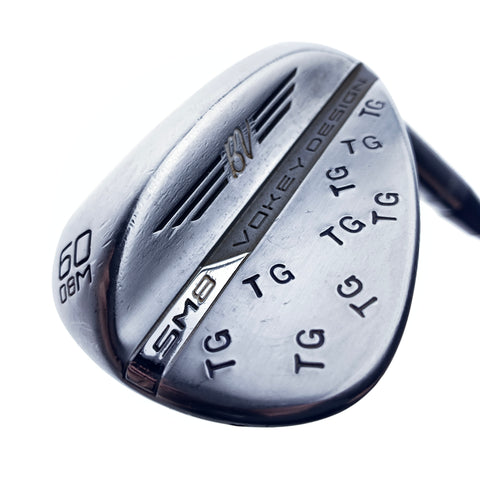 Used Titleist Vokey SM8 Tour Chrome Lob Wedge / 60.0 Degrees / Stiff Flex