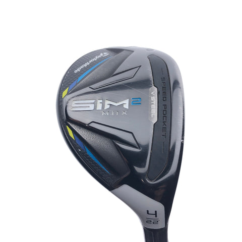 Used TaylorMade Sim2 Max Rescue 4 Hybrid / 22 Degrees / Stiff Flex