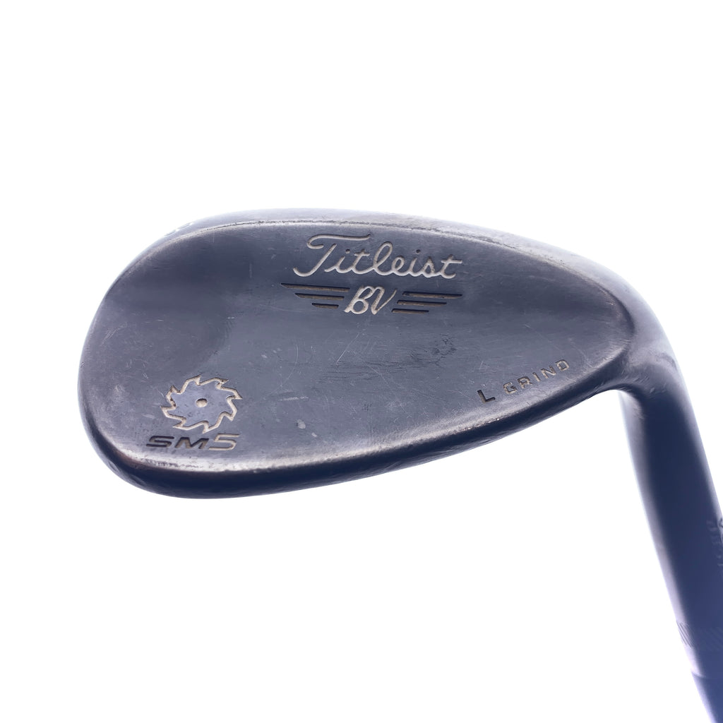 Used Titleist Vokey SM5 Raw Black Lob Wedge / 58.0 Degrees / Wedge Flex