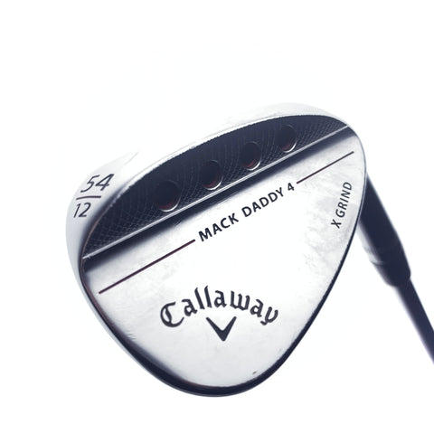 Used Callaway Mack Daddy 4 Chrome Sand Wedge / 54.0 Degrees / Wedge Flex - Replay Golf 