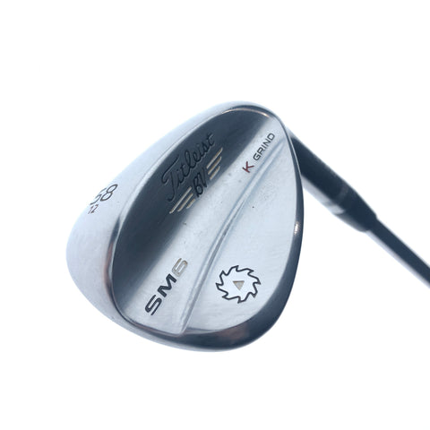 Used Titleist Vokey SM6 Tour Chrome Lob Wedge / 58.0 Degrees / Wedge Flex
