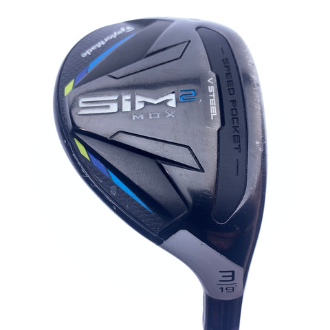Used TaylorMade Sim2 Max Rescue 3 Hybrid / 19.0 Degrees / Stiff Flex