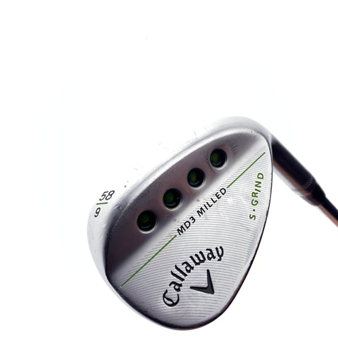 Used Callaway MD3 Milled Chrome Lob Wedge / 58.0 Degrees / X-Stiff Flex