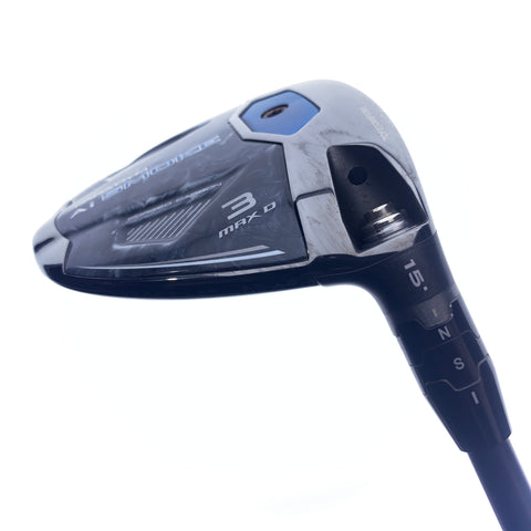 Used TOUR ISSUE Callaway Paradym Ai Smoke MAX D 3 Fairway Wood/15 Degrees/Ladies F
