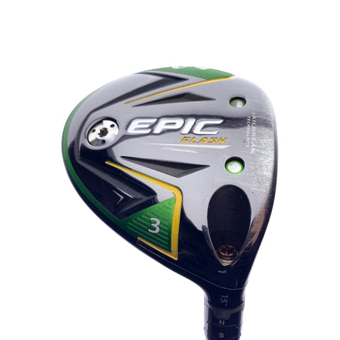 Used Callaway EPIC Flash 3 Fairway Wood / 15 Degrees / Stiff Flex