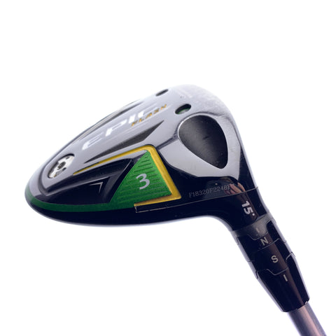 Used Callaway EPIC Flash 3 Fairway Wood / 15 Degrees / Stiff Flex
