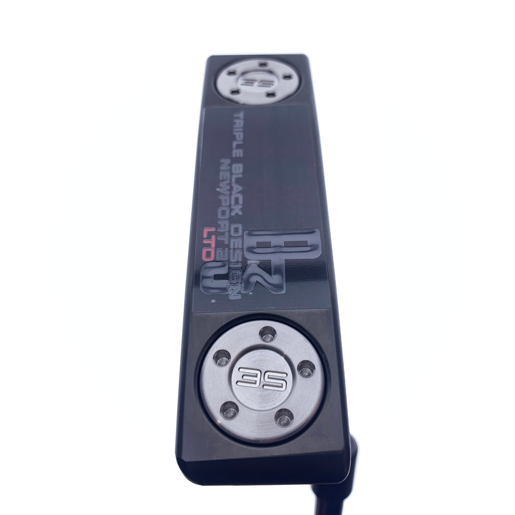 Used Scotty Cameron Limited Edition Triple Black B3 Newport 2 Putter / 34.0 Inc