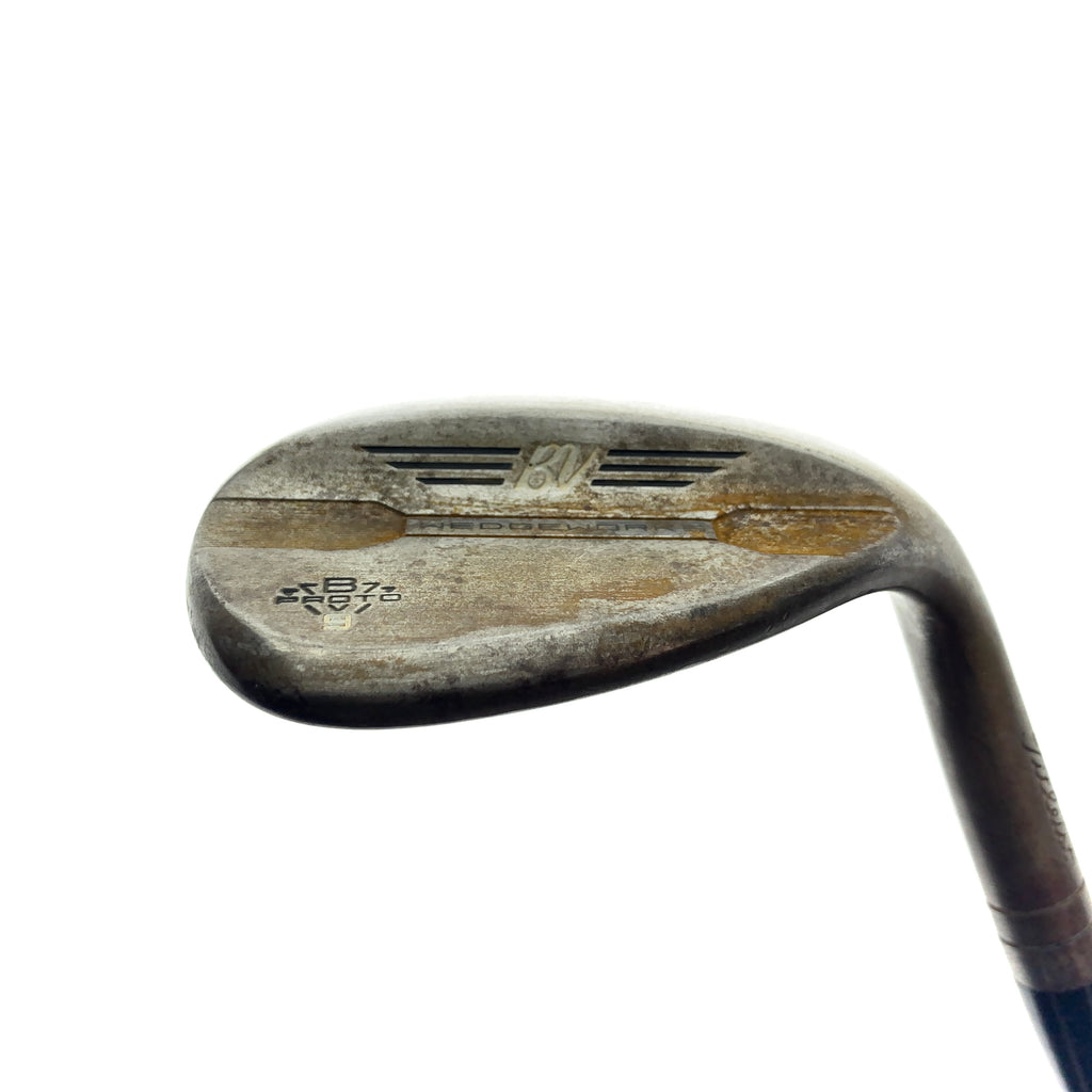 Used Titleist SM9 Raw Wedge Works Lob Wedge / 64.0 Degrees / X-Stiff Flex