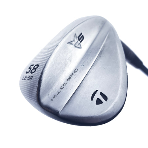 Used TaylorMade Milled Grind 5 Lob Wedge / 58.0 Degrees / Stiff Flex