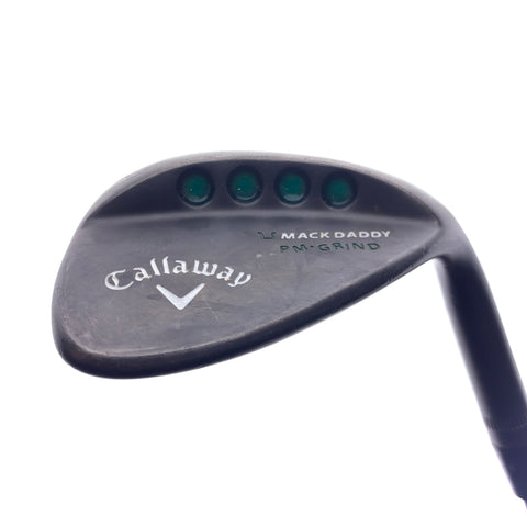 Used Callaway Mack Daddy Matte BLK PM Grind Lob Wedge / 64.0 Degrees / Wedge Fl
