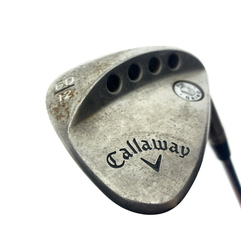 Used Callaway Mack Daddy PM Grind 19 Raw Lob Wedge / 60.0 Degrees / X-Stiff Flex