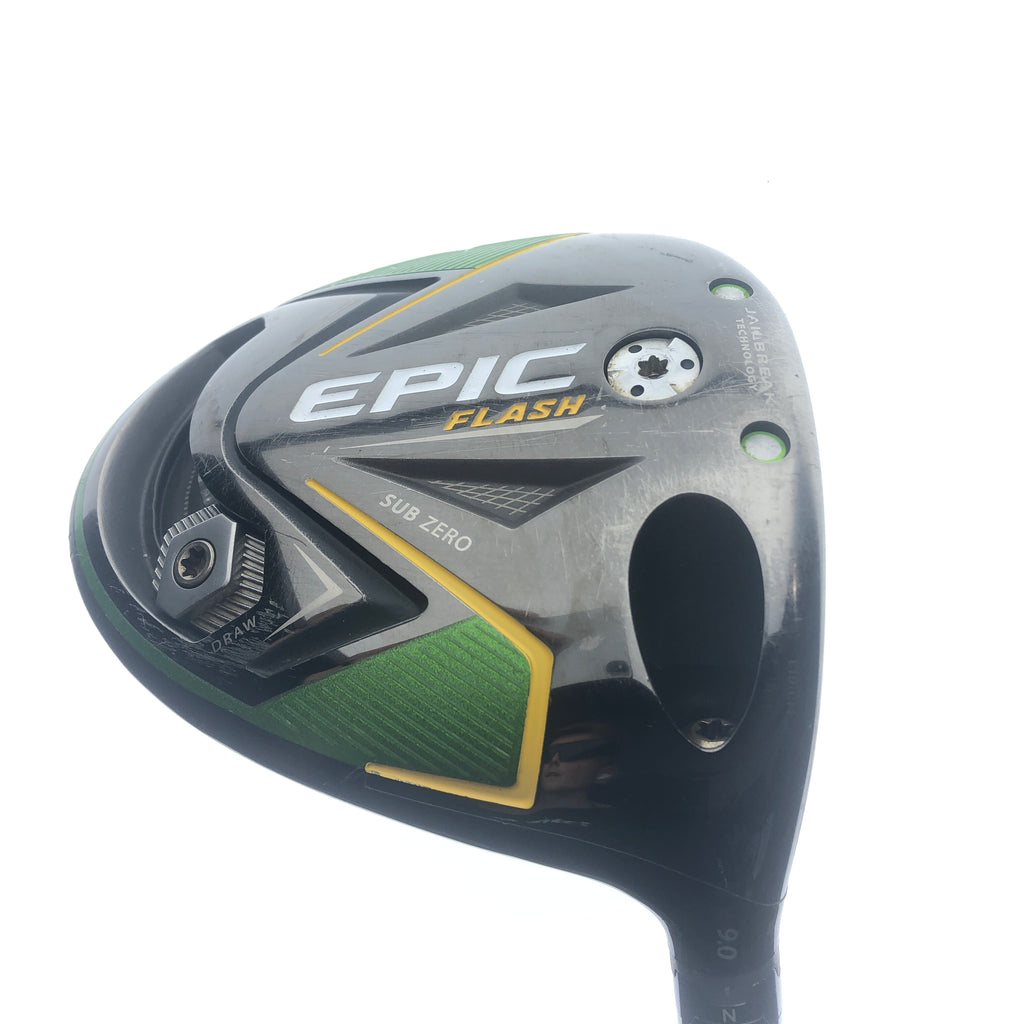Used Callaway EPIC Flash Sub Zero Driver/9.0 Deg/Stiff Flex/Oban Devotion 55 S