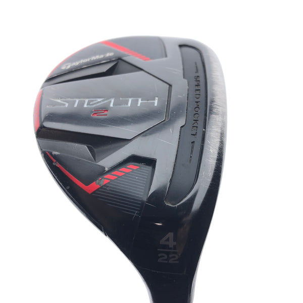 Used TaylorMade Stealth 2 4 Hybrid / 22 Degrees / Stiff Flex