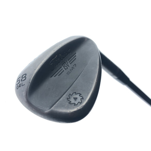 Used Titleist Vokey SM7 Jet Black Lob Wedge / 58.0 Degrees / Wedge Flex