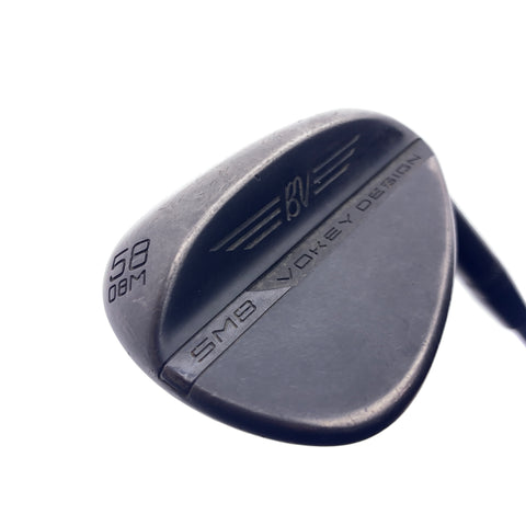 Used Titleist Vokey SM8 Jet Black Lob Wedge / 58.0 Degrees / Stiff Flex