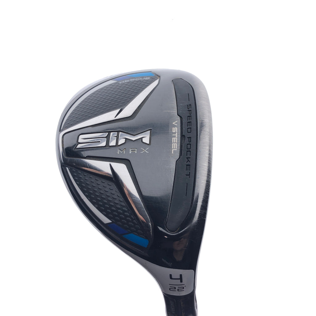 Used TaylorMade SIM Max 4 Hybrid / 22.0 Degrees / Stiff Flex