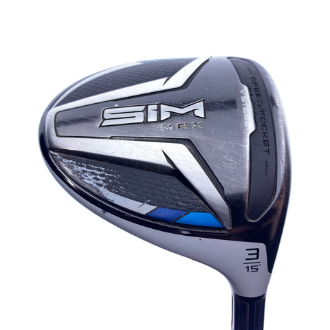 Used TaylorMade SIM Max 3 Fairway Wood / 15.0 Degrees / Regular Flex