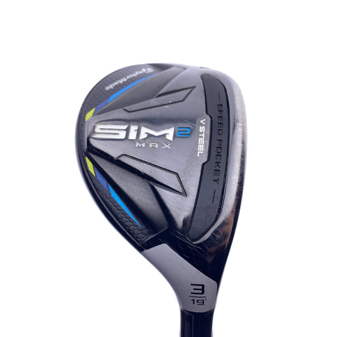 Used TaylorMade Sim2 Max Rescue 3 Hybrid / 19 Degrees / Stiff Flex