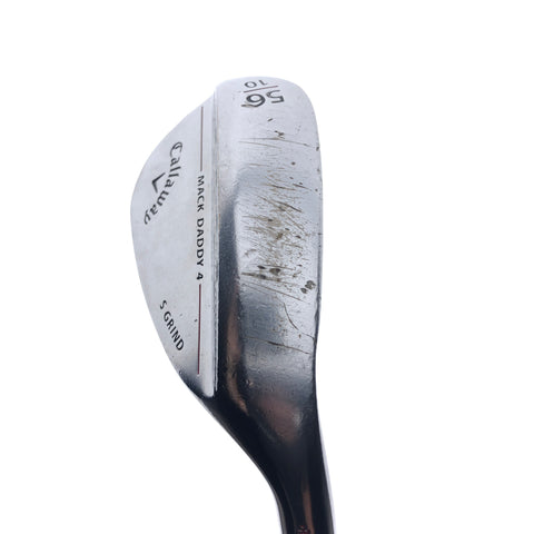 Used Callaway Mack Daddy 4 Chrome Sand Wedge / 56.0 Degrees / Stiff Flex