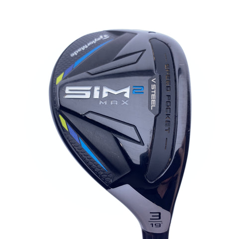 Used TaylorMade Sim2 Max Rescue 3 Hybrid / 19.0 Degrees / Stiff Flex