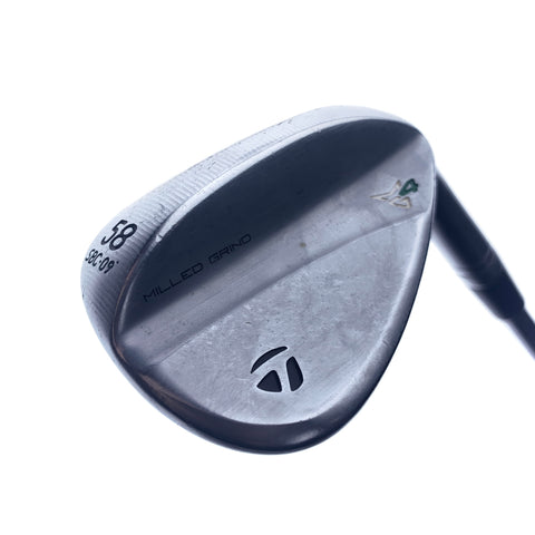 Used TaylorMade Milled Grind 4 Lob Wedge / 58.0 Degrees / Stiff Flex