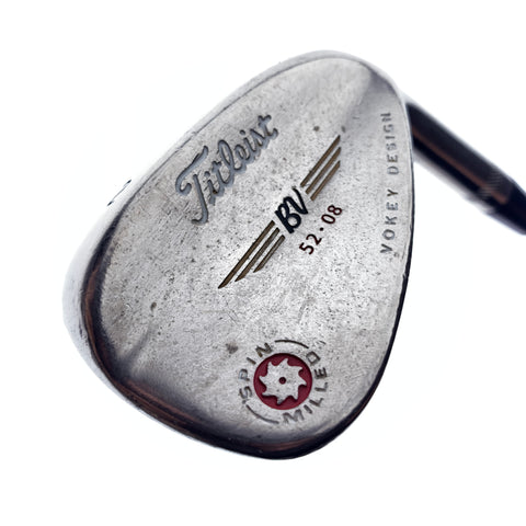 Used Titleist Vokey Spin Milled Red Gap Wedge / 52.0 Degrees / Wedge Flex