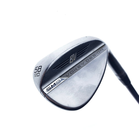 Used Titleist Vokey SM8 Tour Chrome Lob Wedge / 58.0 Degrees / Regular Flex