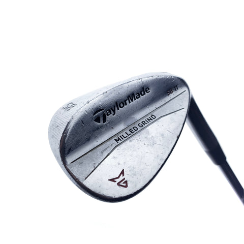 Used TaylorMade Milled Grind Satin Chrome Lob Wedge / 58.0 Degrees / Wedge Flex