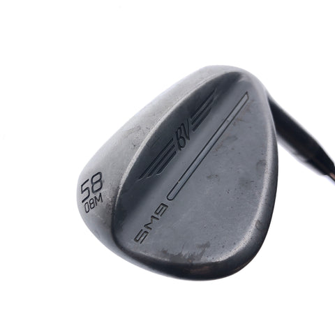 Used Titleist SM9 Jet Black Lob Wedge / 58.0 Degrees / Wedge Flex