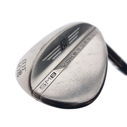 Used Titleist Vokey SM8 Brushed Steel Lob Wedge / 58.0 Degrees / Wedge Flex