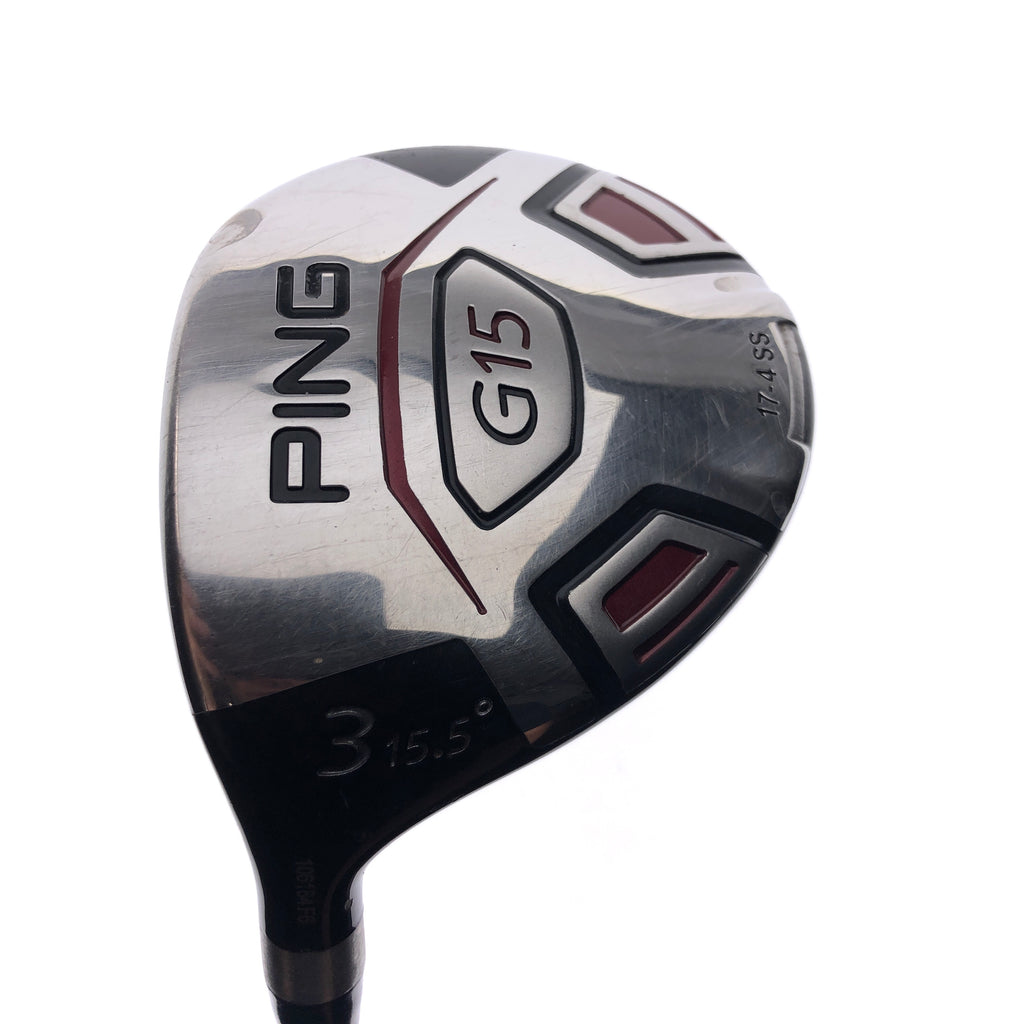 Used Ping G15 3 Fairway Wood / 15.5 Degrees / Soft Regular Flex / Left-Handed - Replay Golf 