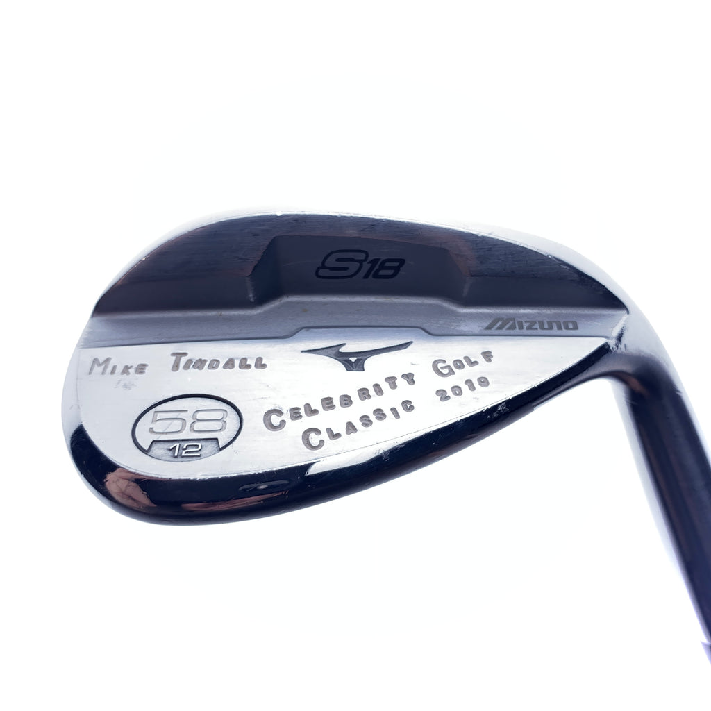 Used Mizuno S18 White Satin Lob Wedge / 58.0 Degrees / Stiff Flex