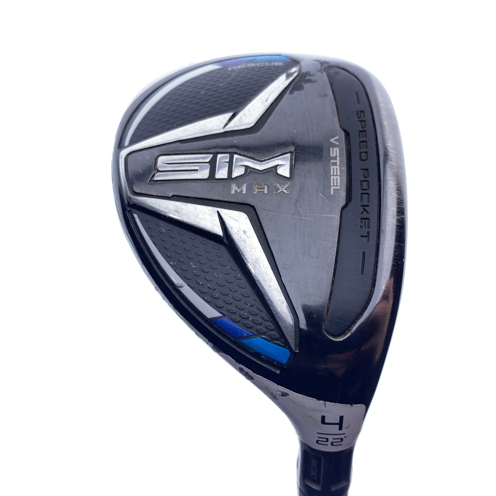 Used TaylorMade SIM Max 4 Hybrid / 22.0 Degrees / Regular Flex