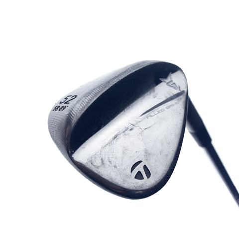 Used TaylorMade Milled Grind Chrome Gap Wedge / 52.0 Degrees / Wedge Flex