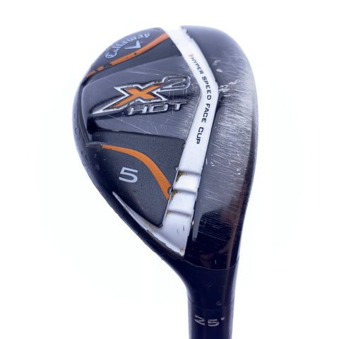 Used Callaway X2 Hot 5 Hybrid / 25.0 Degrees / Regular Flex
