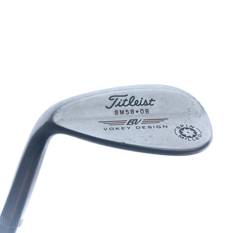 Used Titleist Vokey Spin Milled Black 2009 LW/58.0 Deg/Wedge Flex/Left-Handed