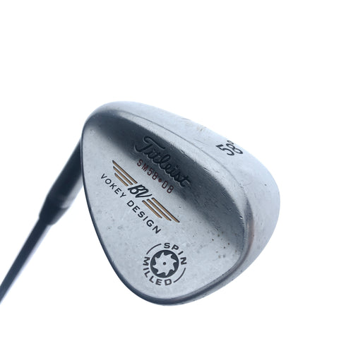 Used Titleist Vokey Spin Milled Black 2009 LW/58.0 Deg/Wedge Flex/Left-Handed