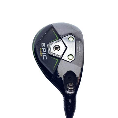 Used Callaway Epic Flash 3 Hybrid / 18.0 Degrees / Stiff Flex
