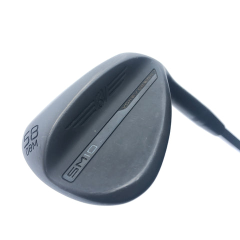 Used Titleist Vokey SM10 Jet Black Lob Wedge / 58.0 Degrees / Regular Flex