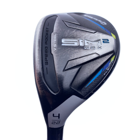 Used TaylorMade Sim2 Max Rescue 4 Hybrid/22.0 Degrees/X-Stiff Flex/Left-Handed