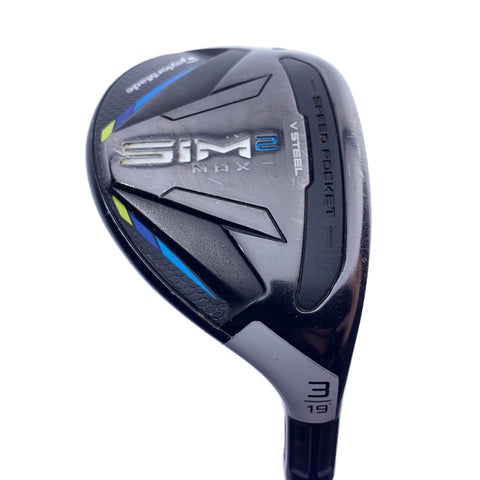 Used TaylorMade Sim2 Max Rescue 3 Hybrid / 19.0 Degrees / Stiff Flex