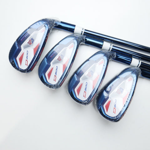 NEW Wilson D300 Limited Edition PVD Blue Iron Set / 4 - PW + GW / Regular Flex