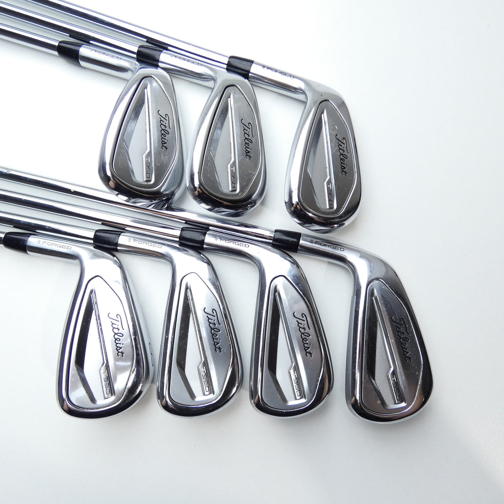 Used Titleist T350 2023 Iron Set / 5 - PW + 48° / Regular Flex / Left-Handed - Replay Golf 