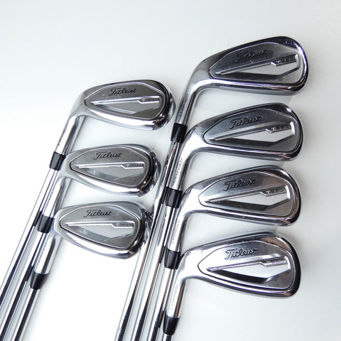 Used Titleist T350 2023 Iron Set / 5 - PW + 48° / Regular Flex / Left-Handed - Replay Golf 