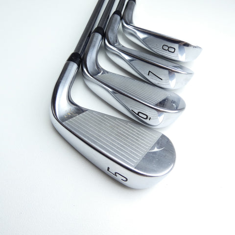 Used Titleist T350 2023 Iron Set / 5 - PW + 48° / Regular Flex / Left-Handed - Replay Golf 